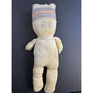 Primitive Antique Handmade Folk Art Sock Doll Used Condition Soft
